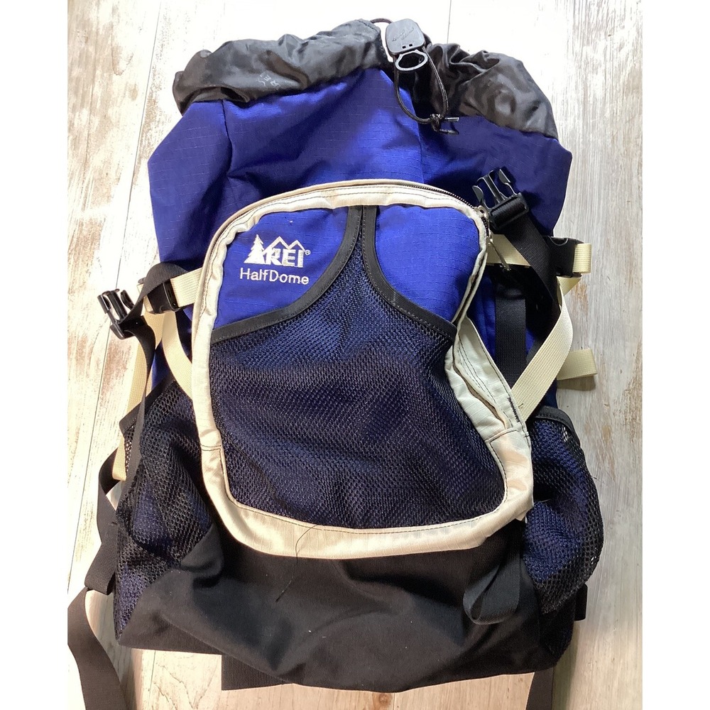 REI Half Dome hiking Backpack Gorpcore Outdoors Camping Blue Black White - Picture 2 of 5